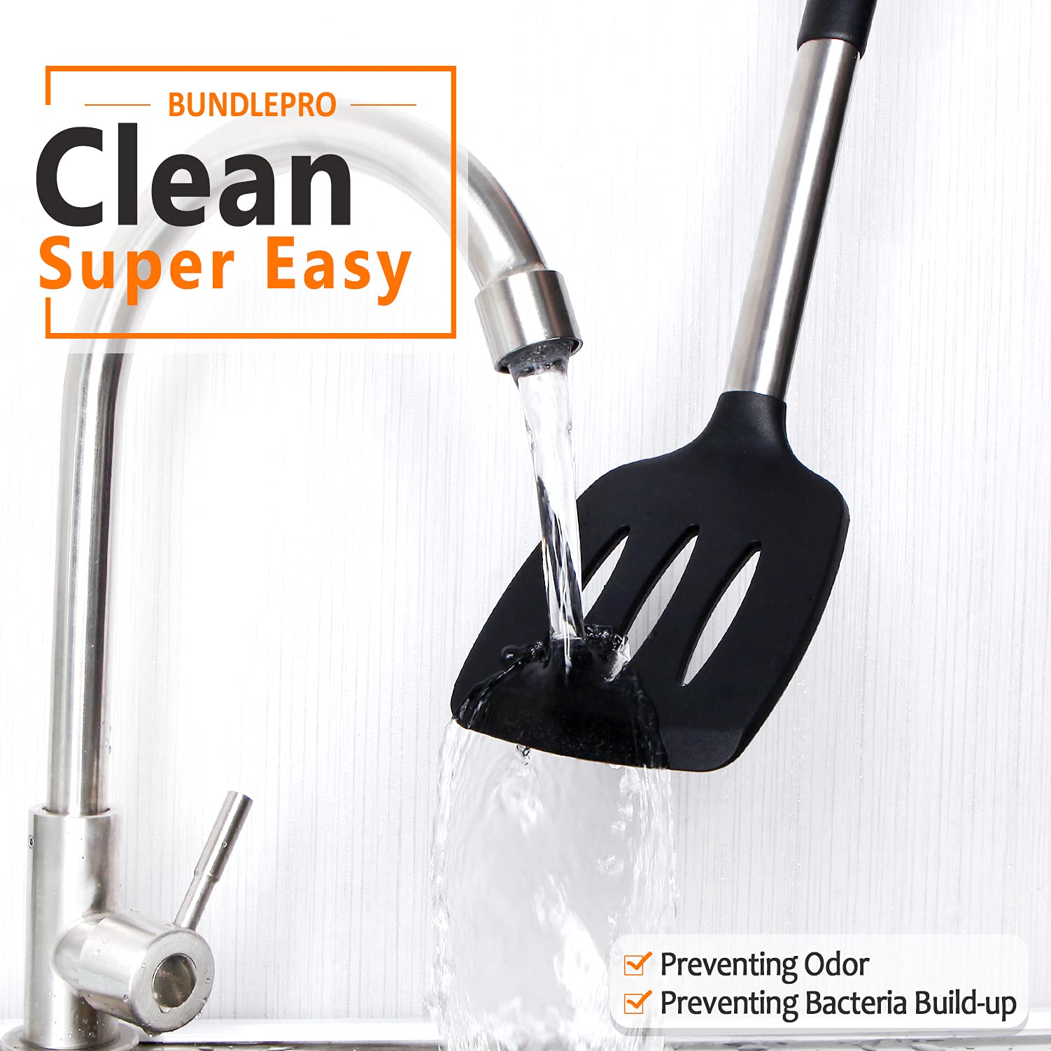 Bundlepro silicone spoon ideal for stirring and serving