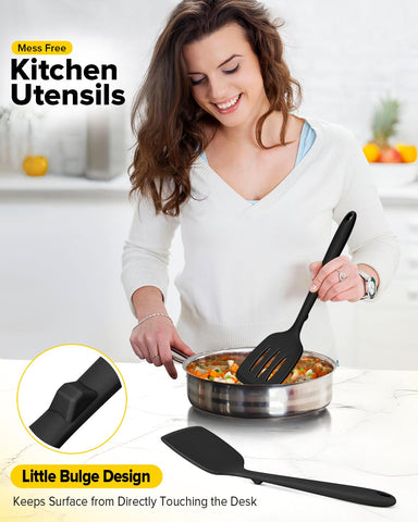 BundlePro slotted spatula detail highlights drainage and versatile stirring.