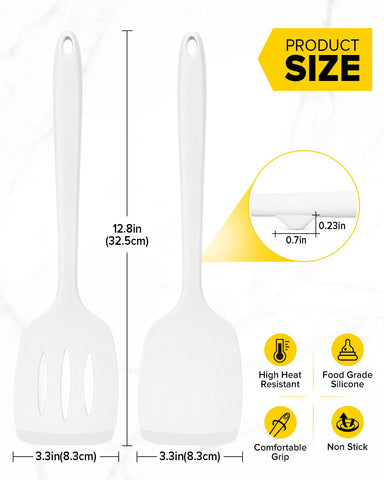 Closeup of Bundlepro one-piece white spatula highlighting seamless construction