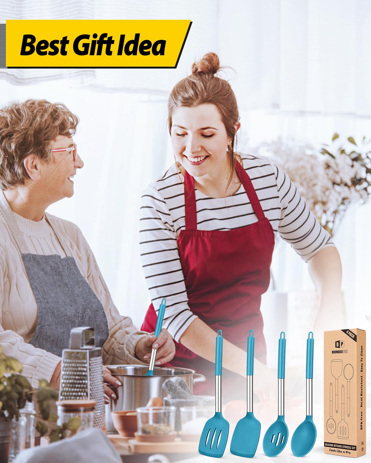 Bundlepro versatile utensils for flipping, stirring, and serving in the kitchen