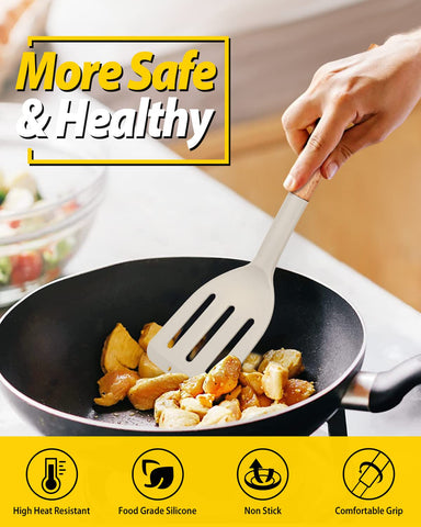 Bundlepro wooden short-handle spatula offers a cool, comfortable grip.