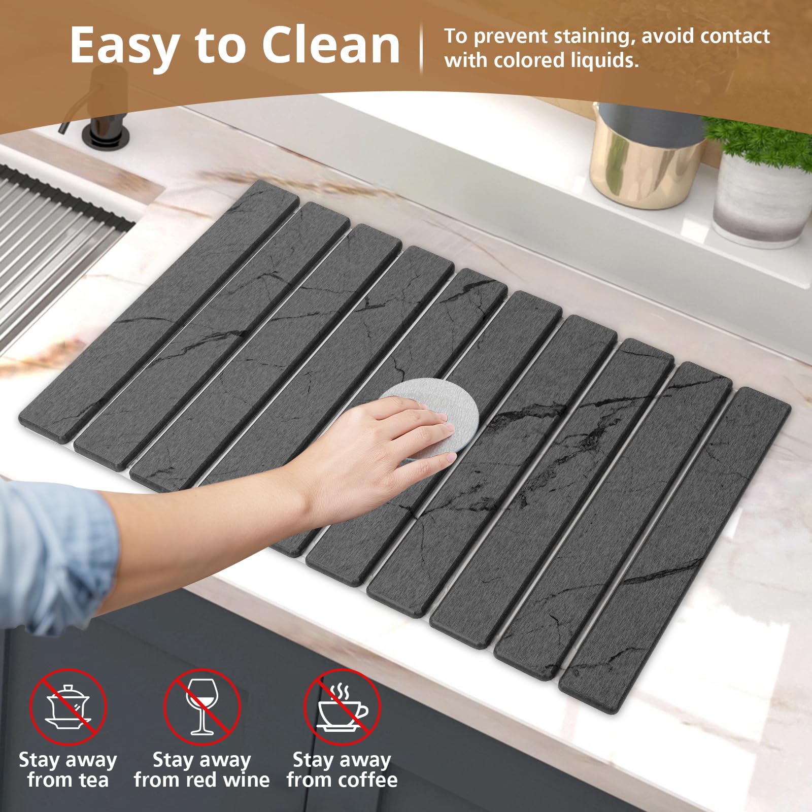 Bunmery anti-slip pad helps keep the mat steady during use.