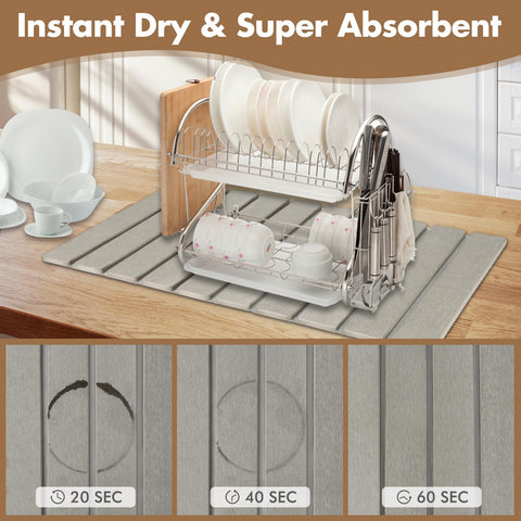 Bunmery included anti-slip pad for stable drying surface.