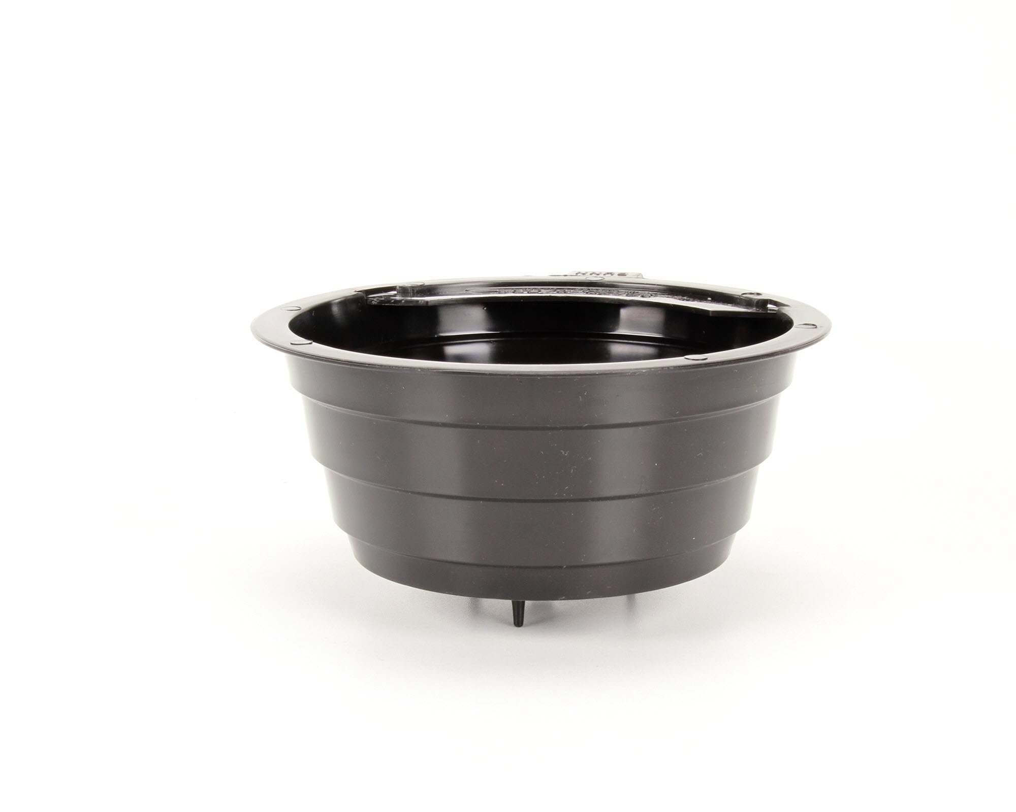 Bunn 20583.0003 funnel side view shows durable black plastic construction.