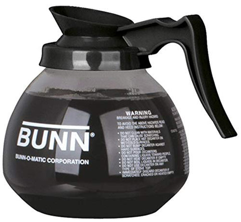 Bunn regular black side view emphasizes balanced weight for easy pouring.
