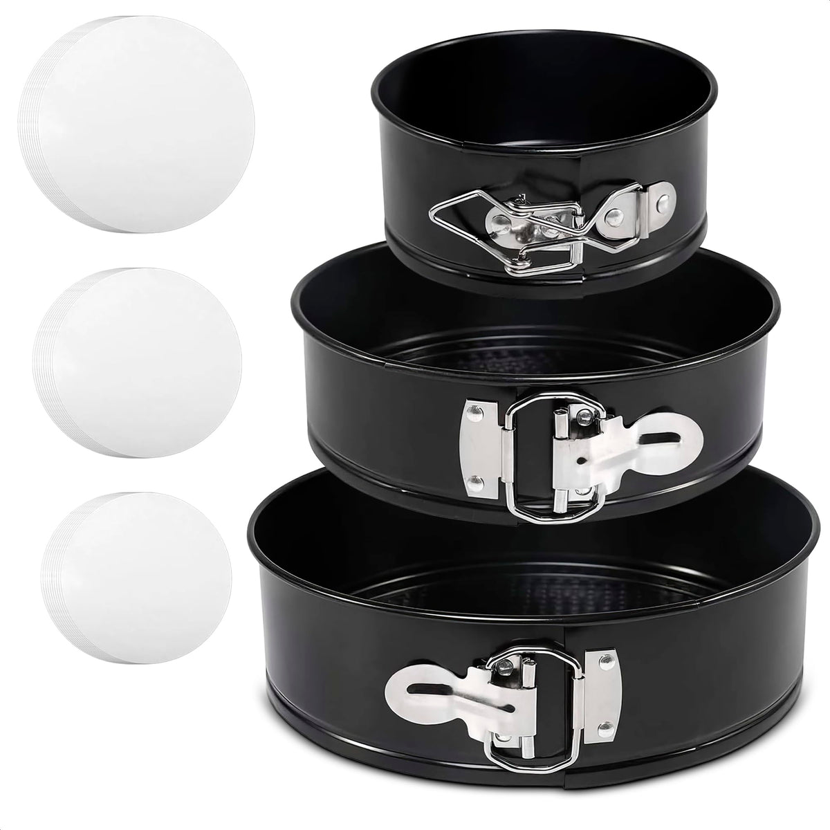 Burious cake springform 4-inch pan with secure buckle for easy release