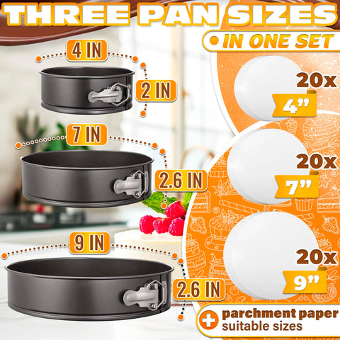 Burious cake springform 7-inch pan for even baking and simple release