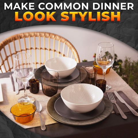 Elegant 13-inch design fits main courses, appetizers, and decorative plates.