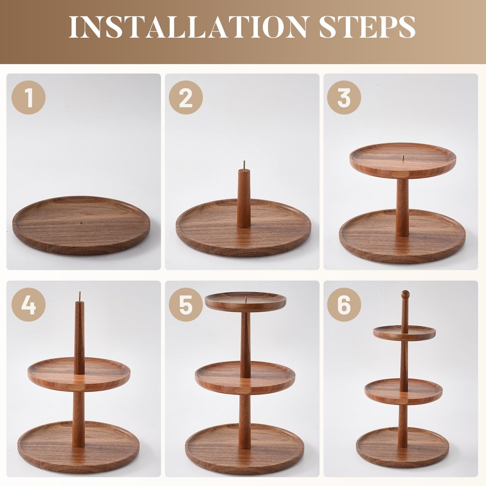 BURMAN wood shafts and plates form a sturdy stack