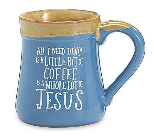Burton and Burton mug with a devotional coffee-and-faith motif for daily reflection