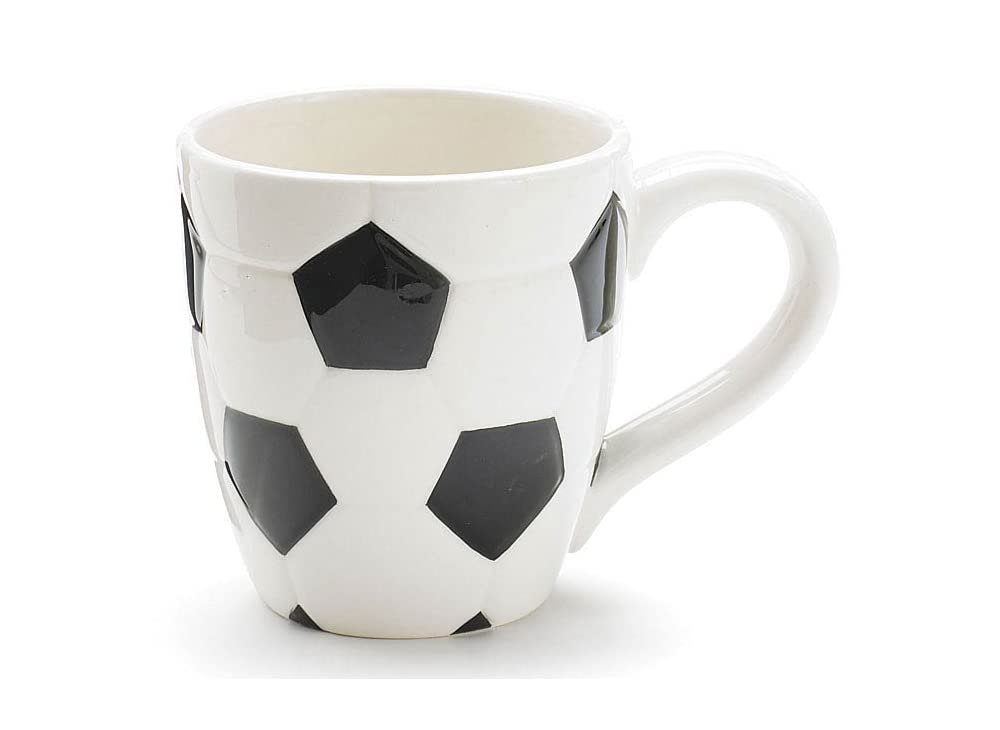 burton+BURTON ceramic soccer ball mug with bold design, ideal for coffee or tea at practice