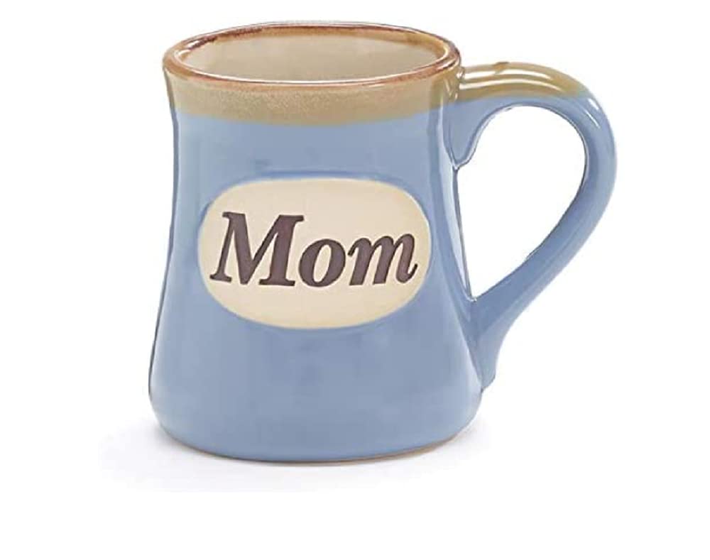 Burton+BURTON Mom porcelain blue mug 18oz with gift box, perfect for comforting morning rituals.
