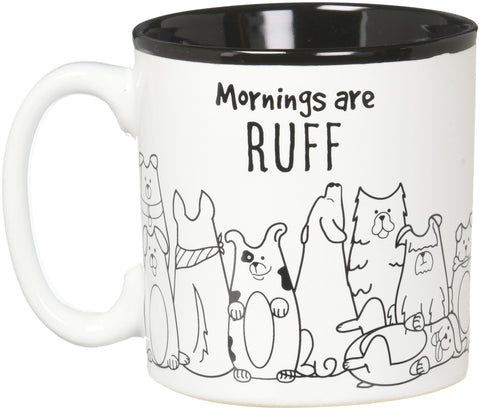 Burton+BURTON mug decal around the circumference, ideal for gifting dog lovers.