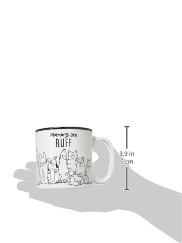 Burton+BURTON mug inside view reveals black interior that hides stains.