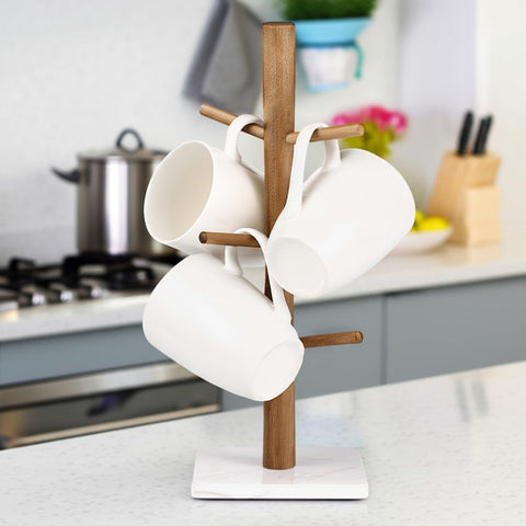 Buruis compact countertop mug rack fits on small counters