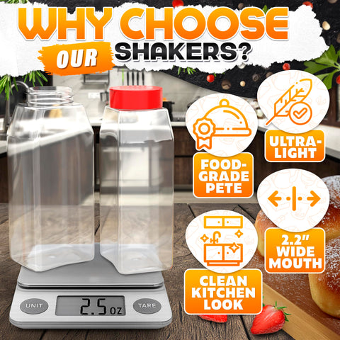 Busichka spice shaker with dual lids for shake or pour.