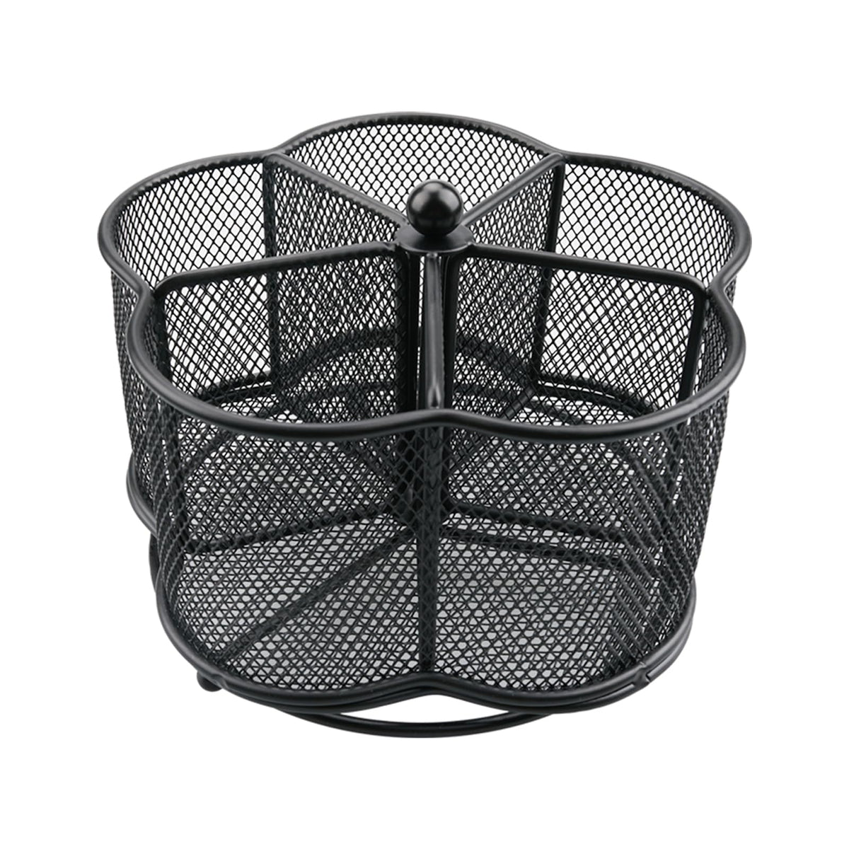 Business King 360° rotating utensil caddy with five compartments for tidy kitchen organization