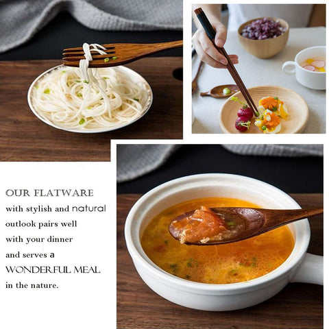 Busnos wooden spoons and forks with smooth edges for comfortable dining