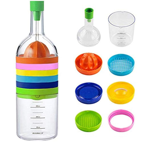 BUTEFO 8-in-1 kitchen bottle assembled for space-saving storage.