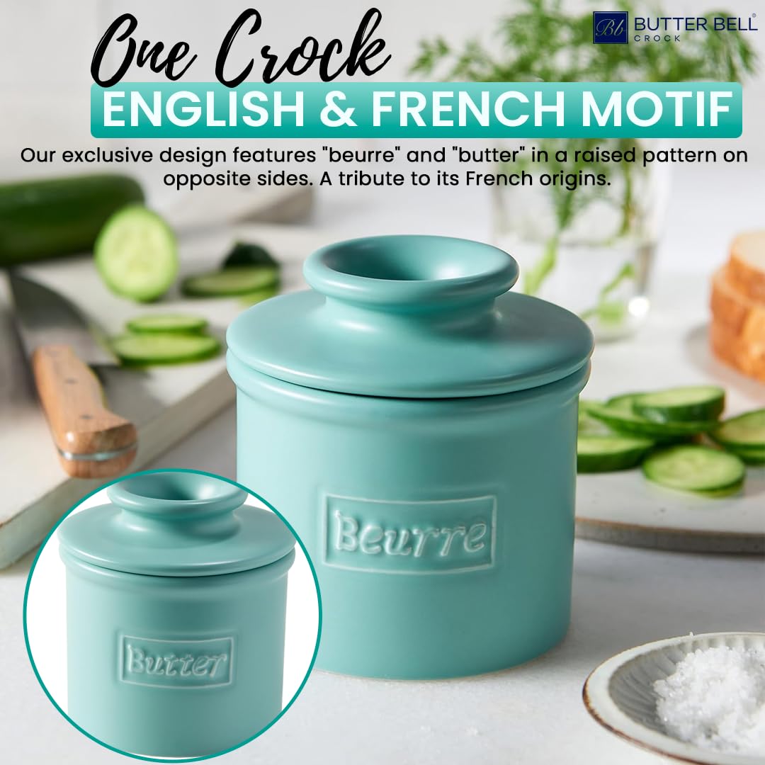 Texture of ceramic glaze with scratch-resistant finish on Butter Bell