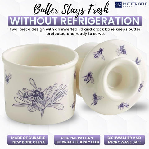 Butter Bell on countertop display highlights its two-piece serving design.