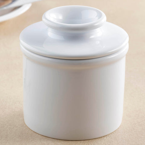 Butter Bell crock water-base setup shows easy, spreadable butter at hand.