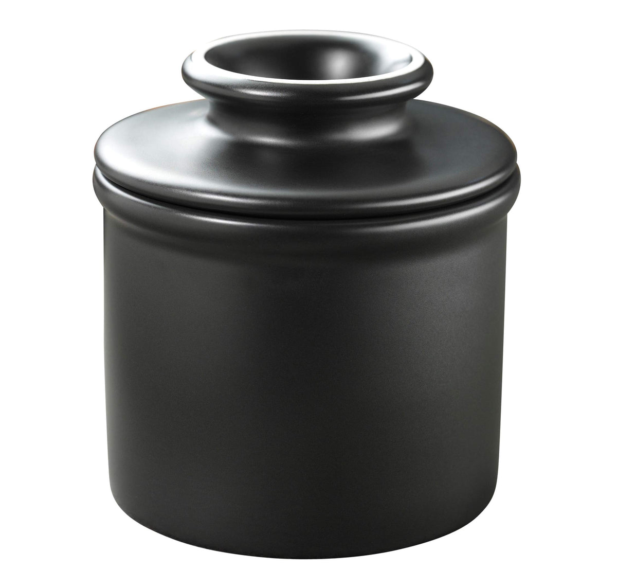 Butter Bell Ebony Matte finish adds sophisticated style while keeping butter fresh and spreadable.