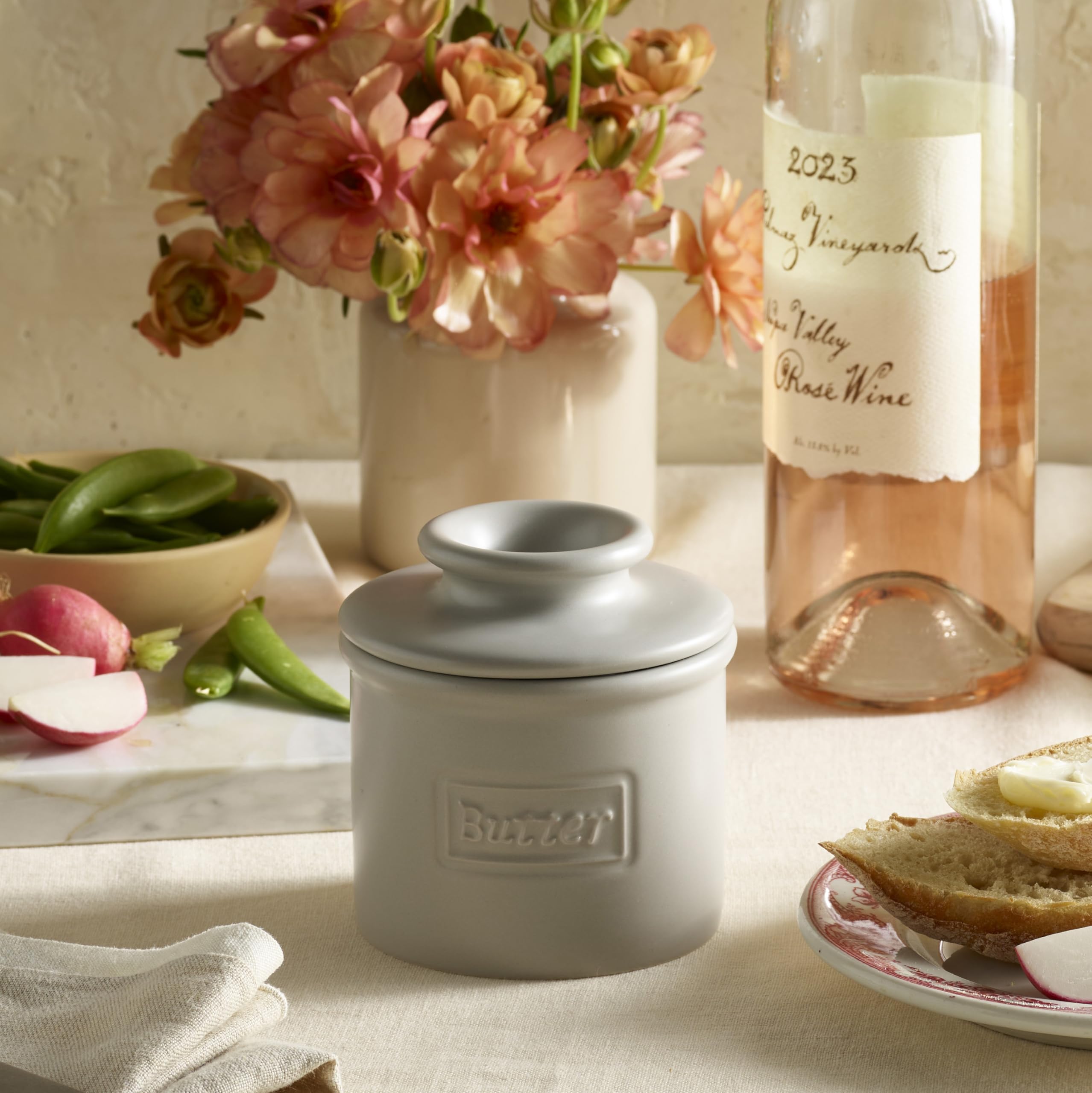 Two-piece design keeps butter fresh and easy to scoop