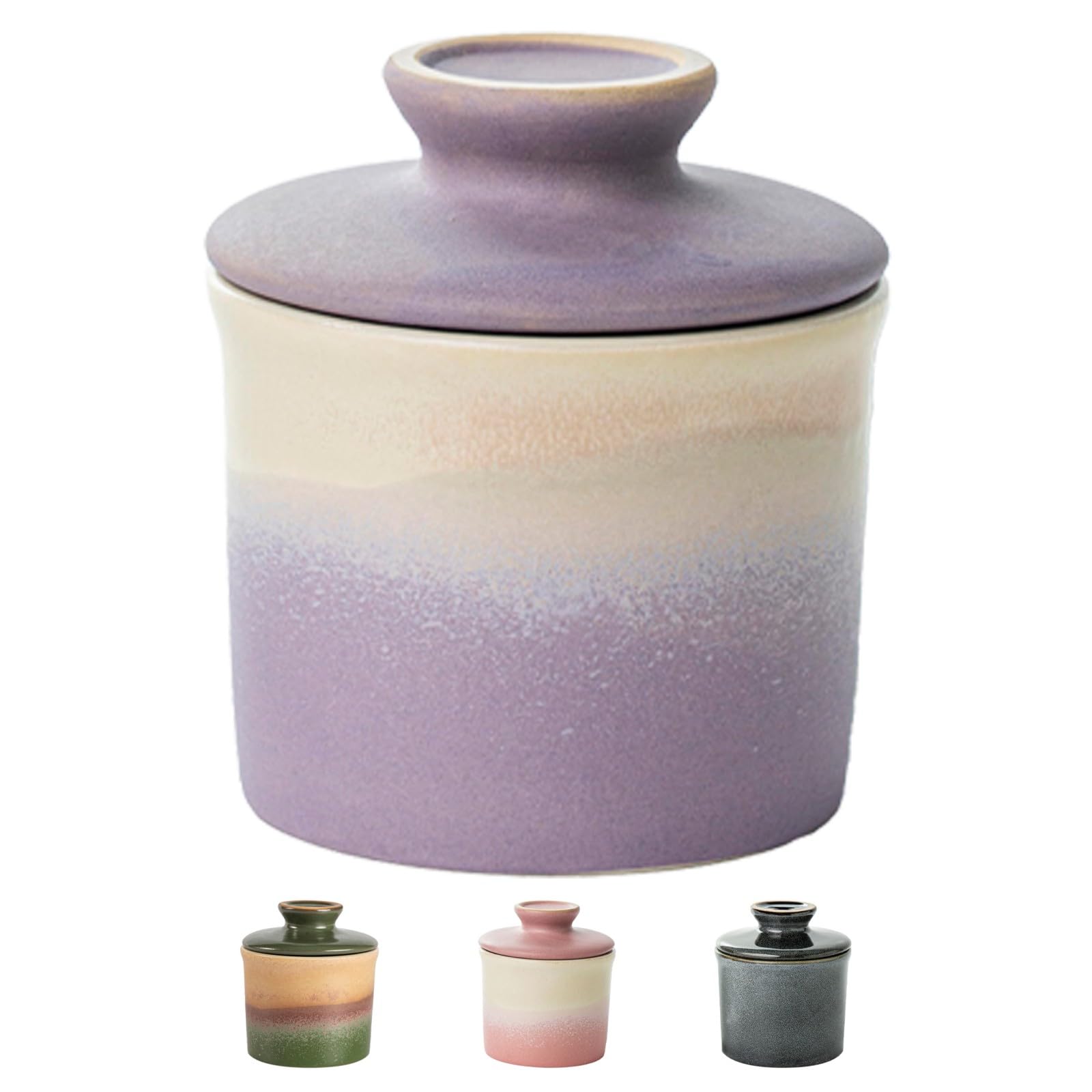 Butter Crock with Lid water-seal-base keeps butter fresh and easy to spread.