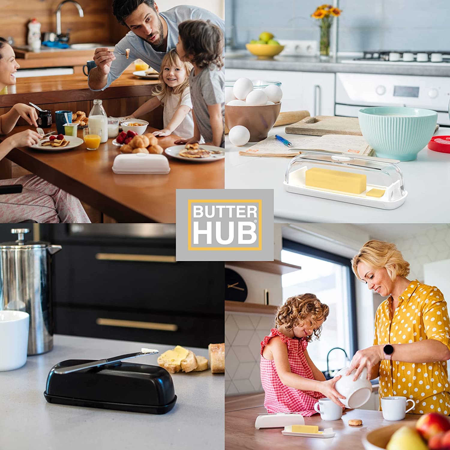 Butter Hub European-size keeper for effortless butter serving
