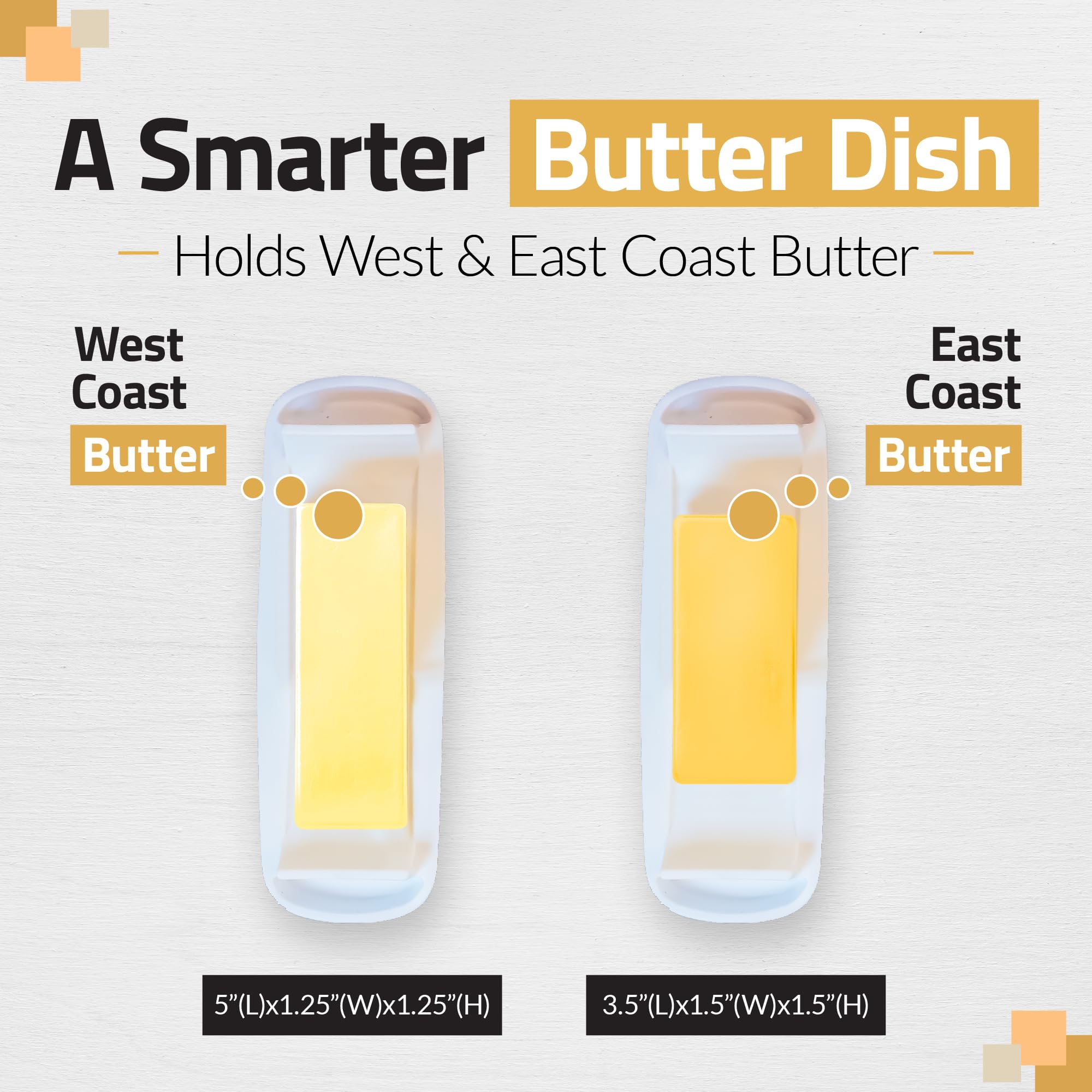 Butter Hub plastic is dishwasher safe and lightweight.