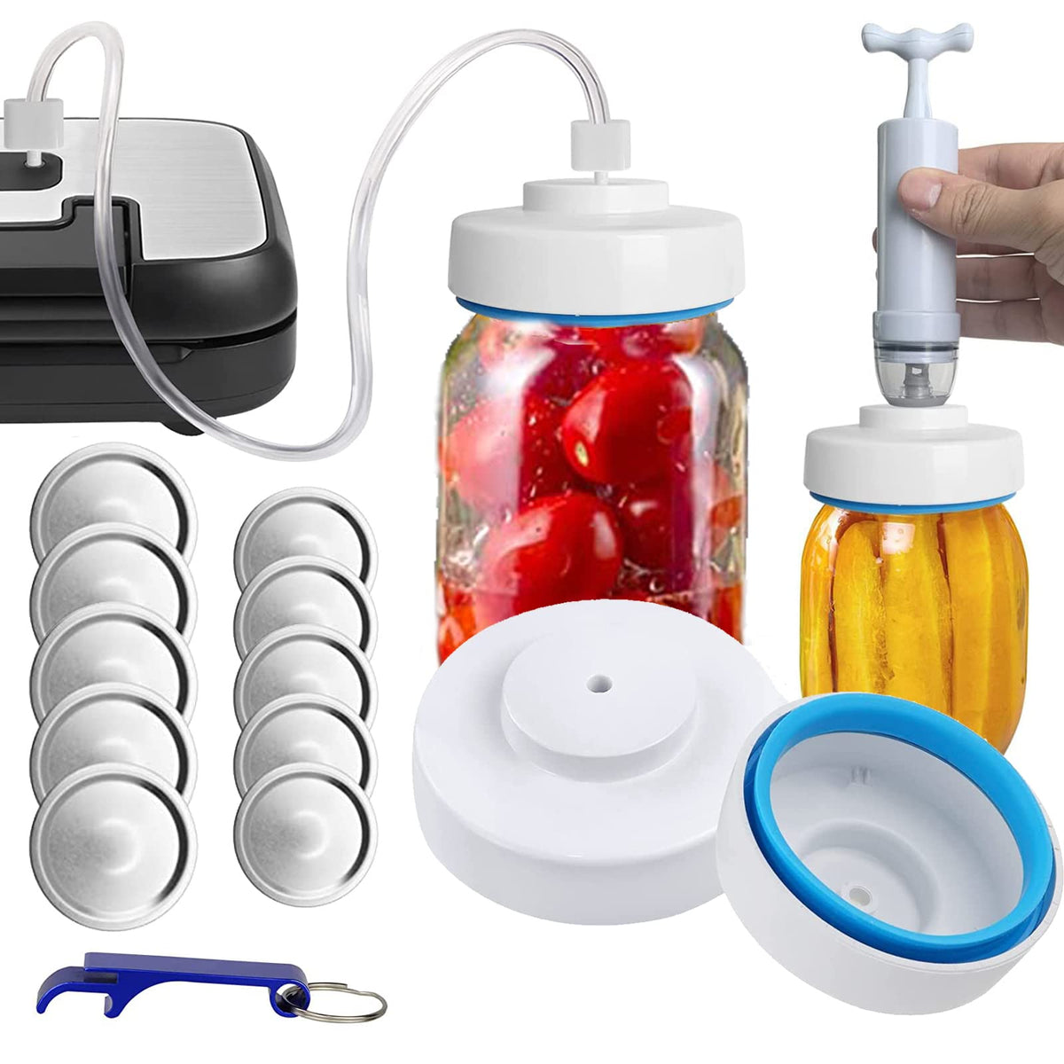 BUVLIVU wide-mouth jar sealer in action for airtight storage