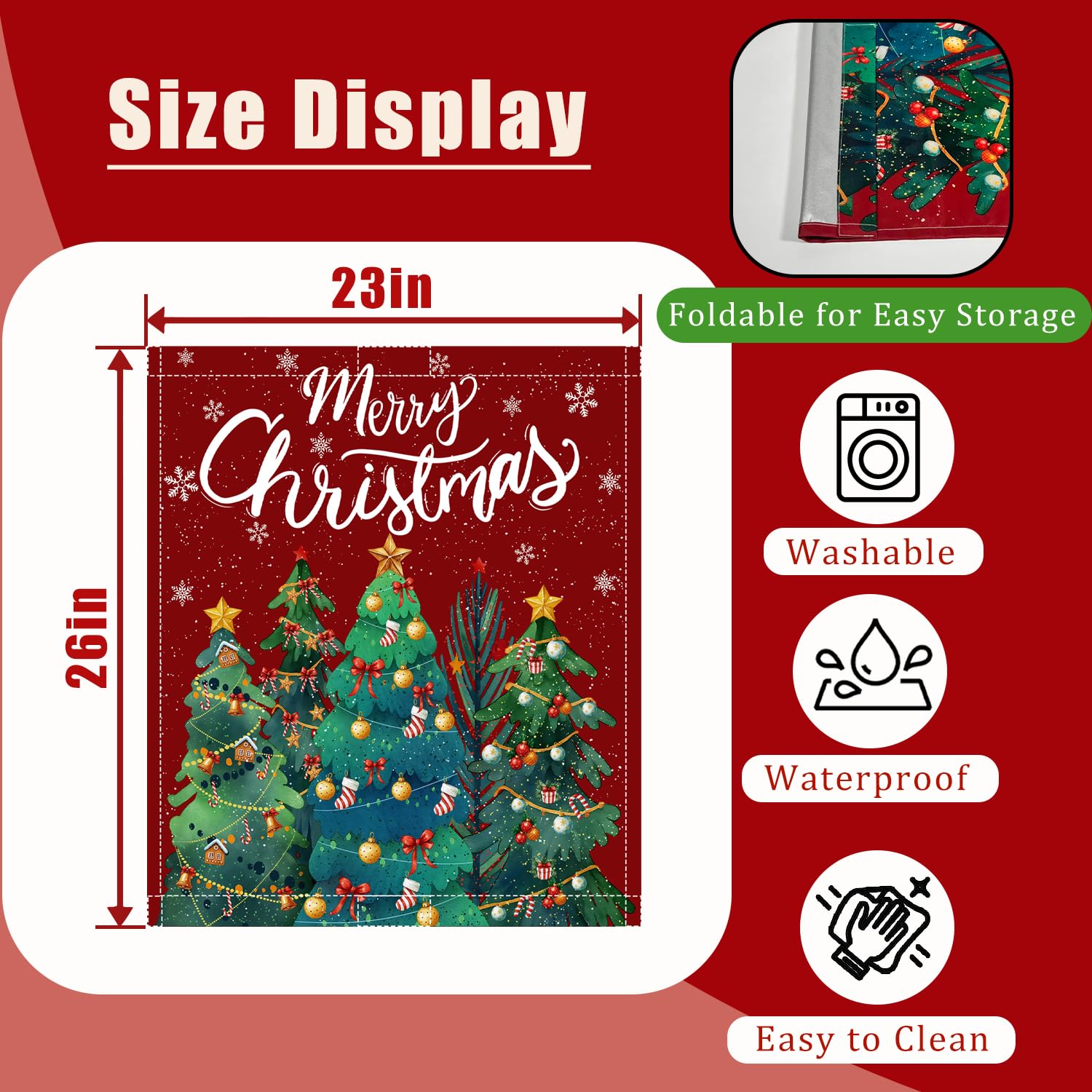 Buxjexh Merry Christmas cover with top-edge magnets for quick appliance styling