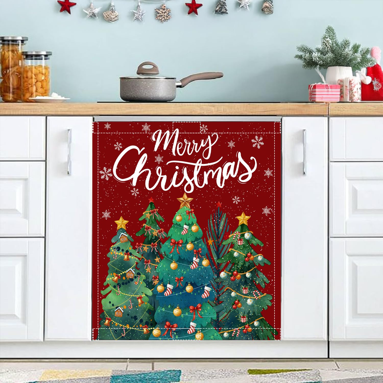 Buxjexh Snowflakes detail brings seasonal charm to kitchen surfaces