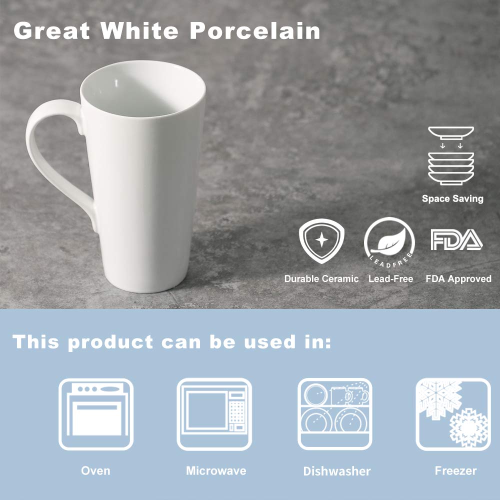 Buyajuju porcelain 16oz mug, microwave-safe for quick reheats.