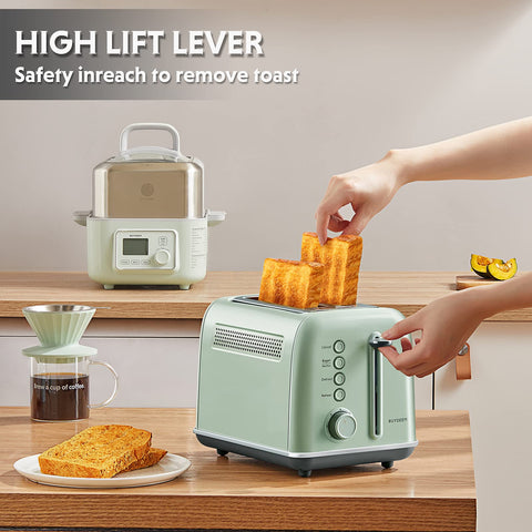 BUYDEEM DT620 removable crumb tray for quick, mess-free cleaning