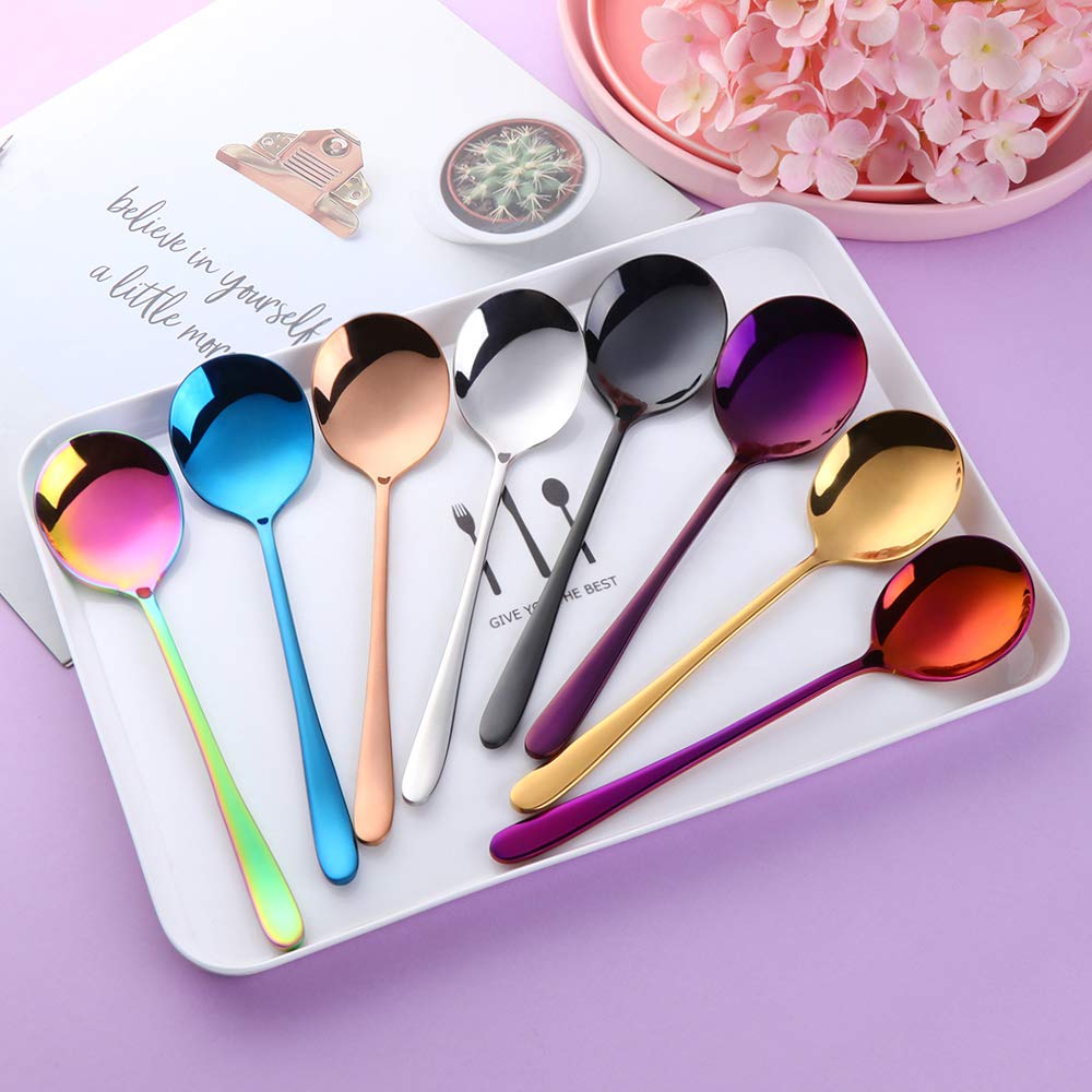 Buyer Star purple spoon adds a pop of color to meals.