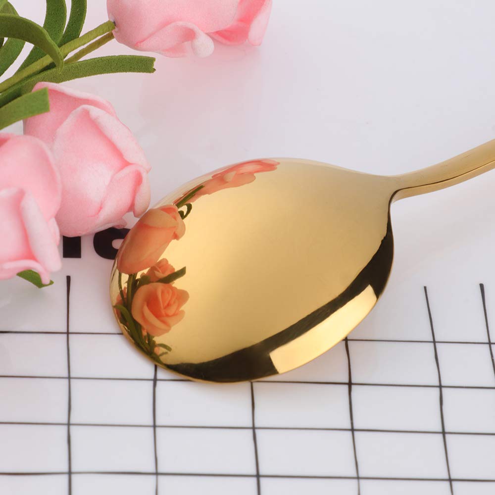 Buyer Star rainbow spoon collection for festive serving and sharing.