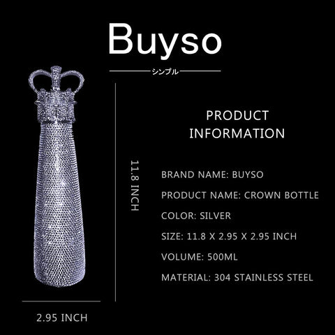 Buyso Bling Water Bottle portable compact 16.9 oz ideal school and office companion.
