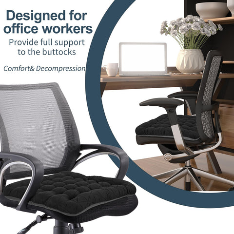 BUYUE cushion with anti-slip silicone bottom provides stable seating.