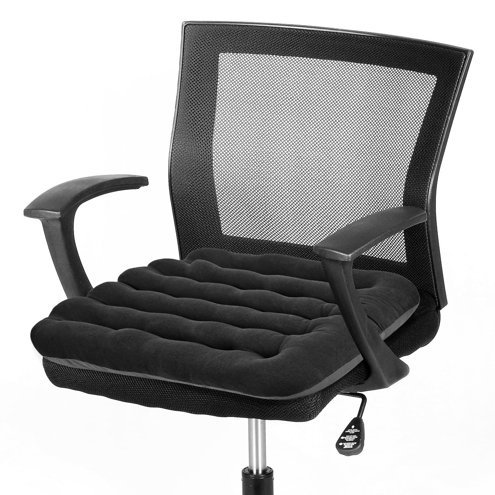 BUYUE Good Support velvet chair cushion in black for long-lasting comfort during work