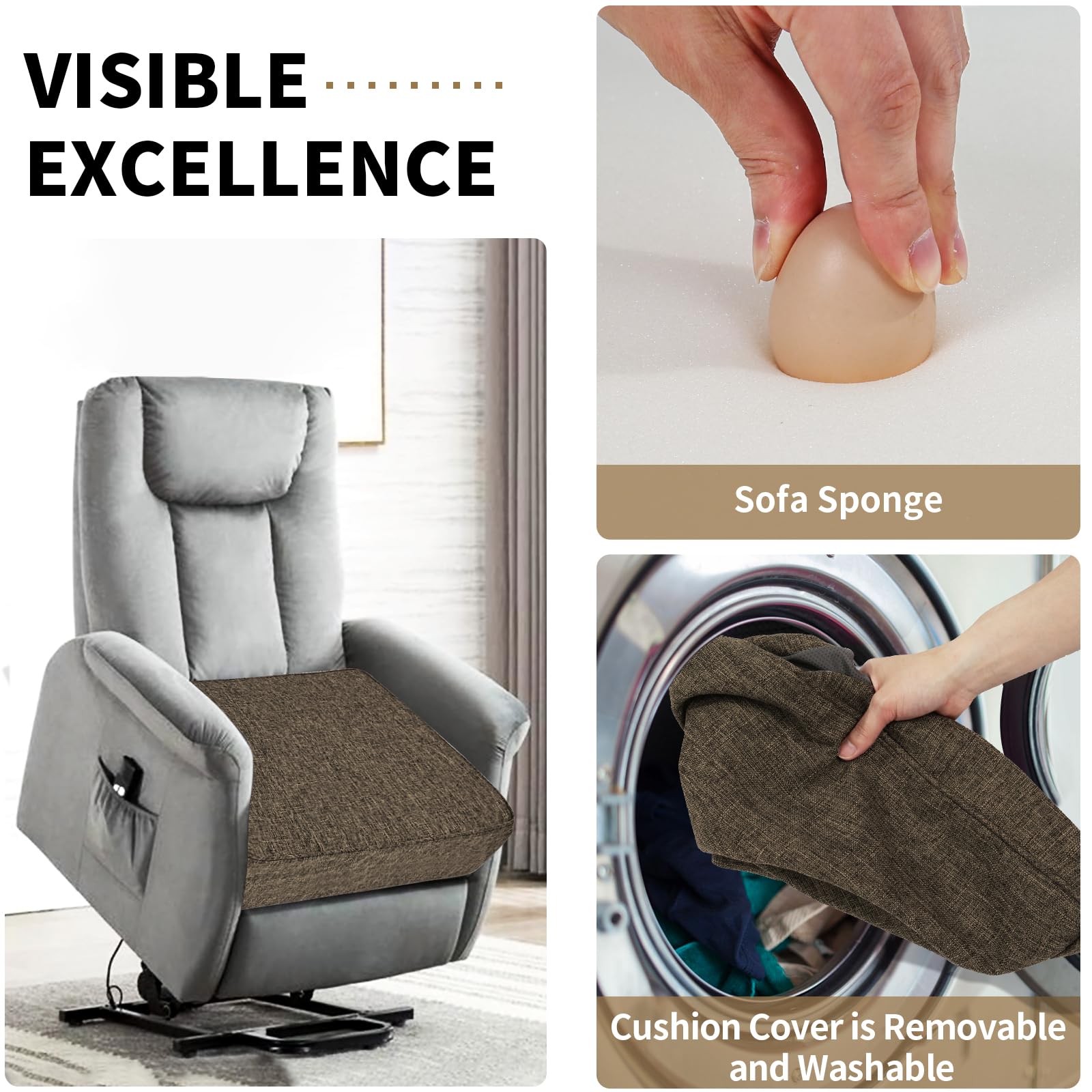 BUYUE silicone anti-slip bottom keeps cushion in place on furniture