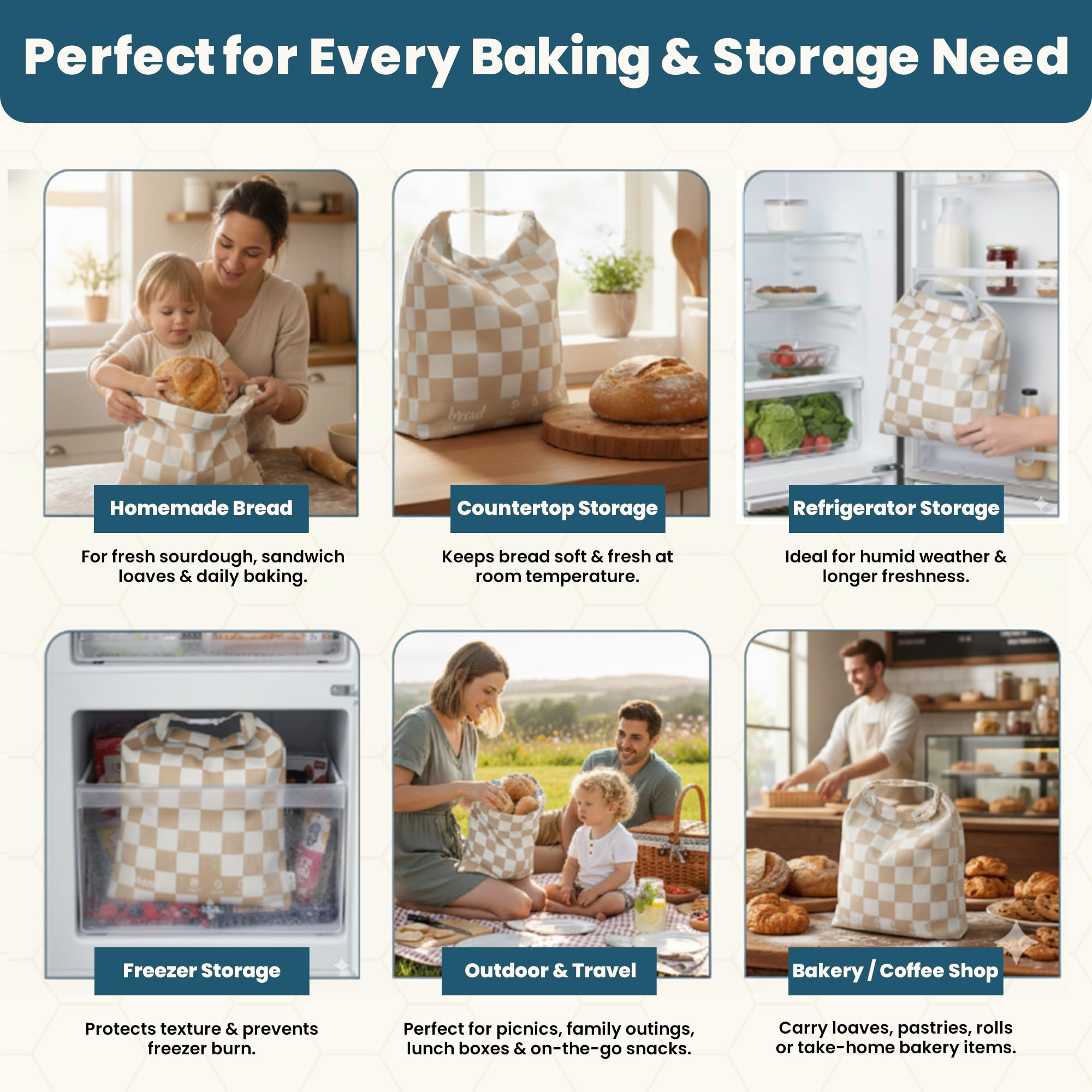 Buzzy Bags freezer storage context preserving bread texture