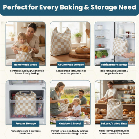 Buzzy Bags freezer storage context preserving bread texture