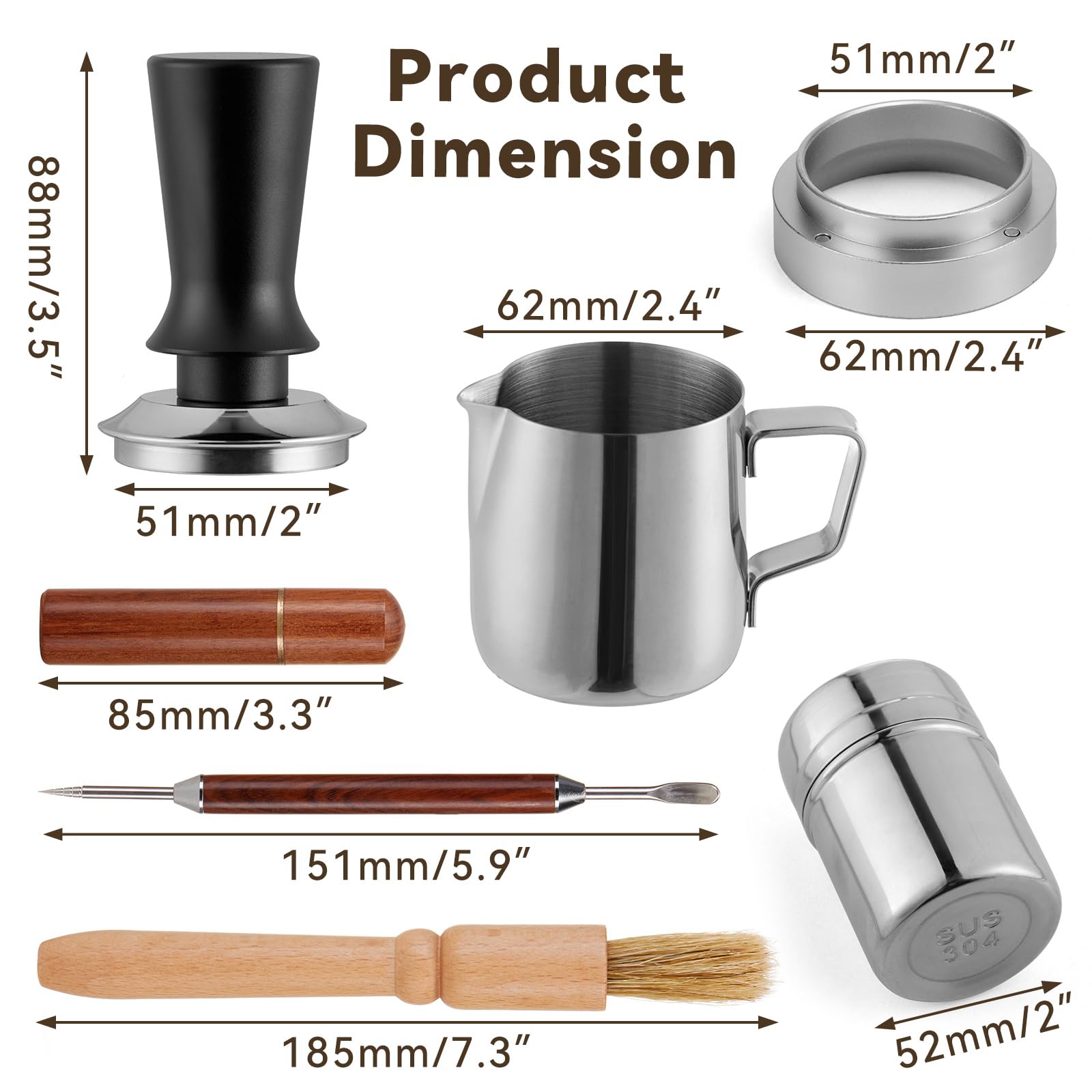 BVRAIB espresso powder ring keeps grounds measured for prep.