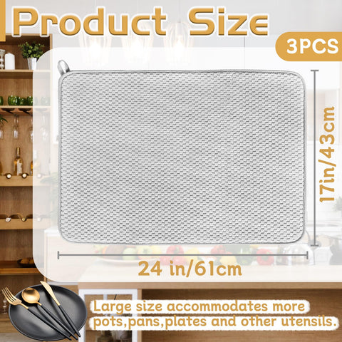 Bvrbaory 24x17 gray mat showcases oversized capacity for cookware