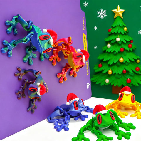 BWBMSOW jointed frog model stands as an adaptable desk display.