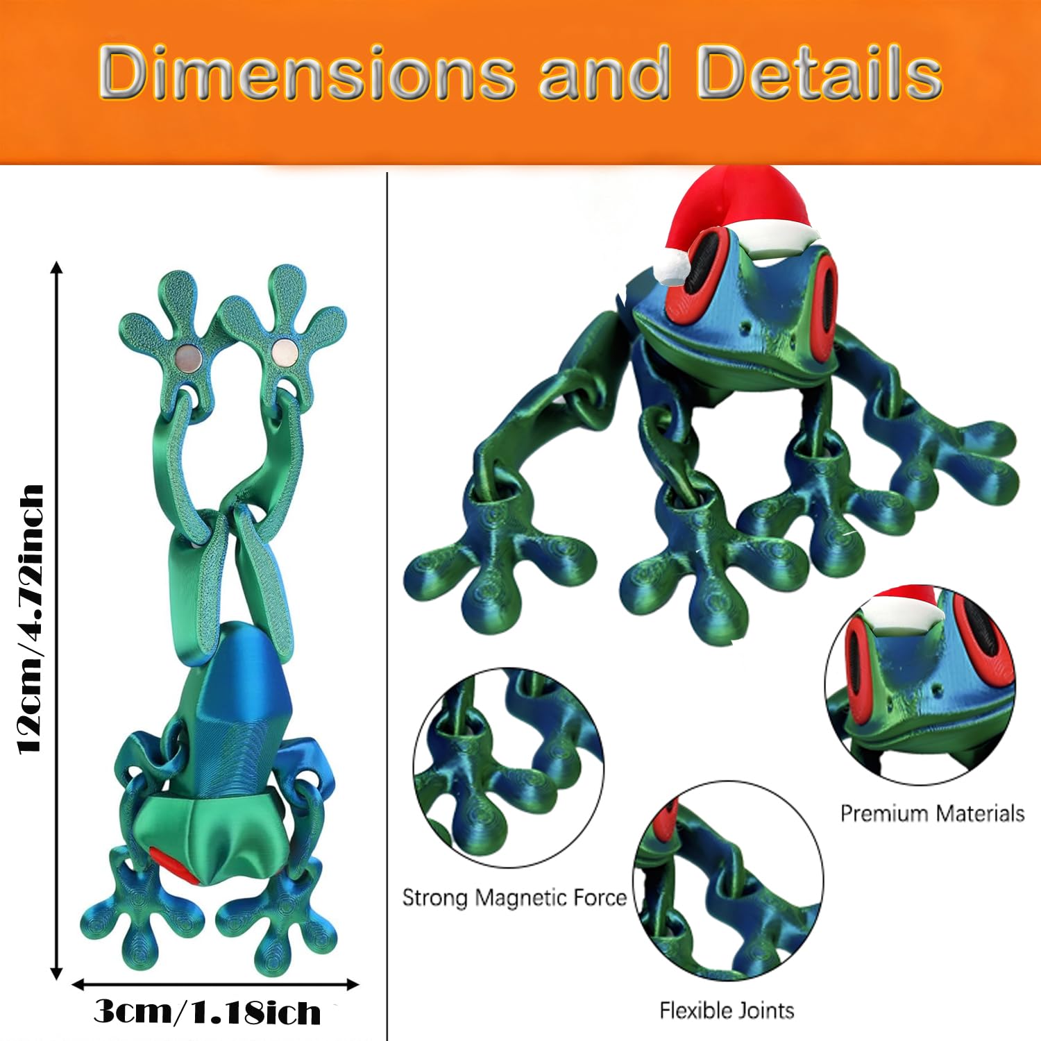 BWBMSOW kid safe magnetic frog durable decor for dorms or play.
