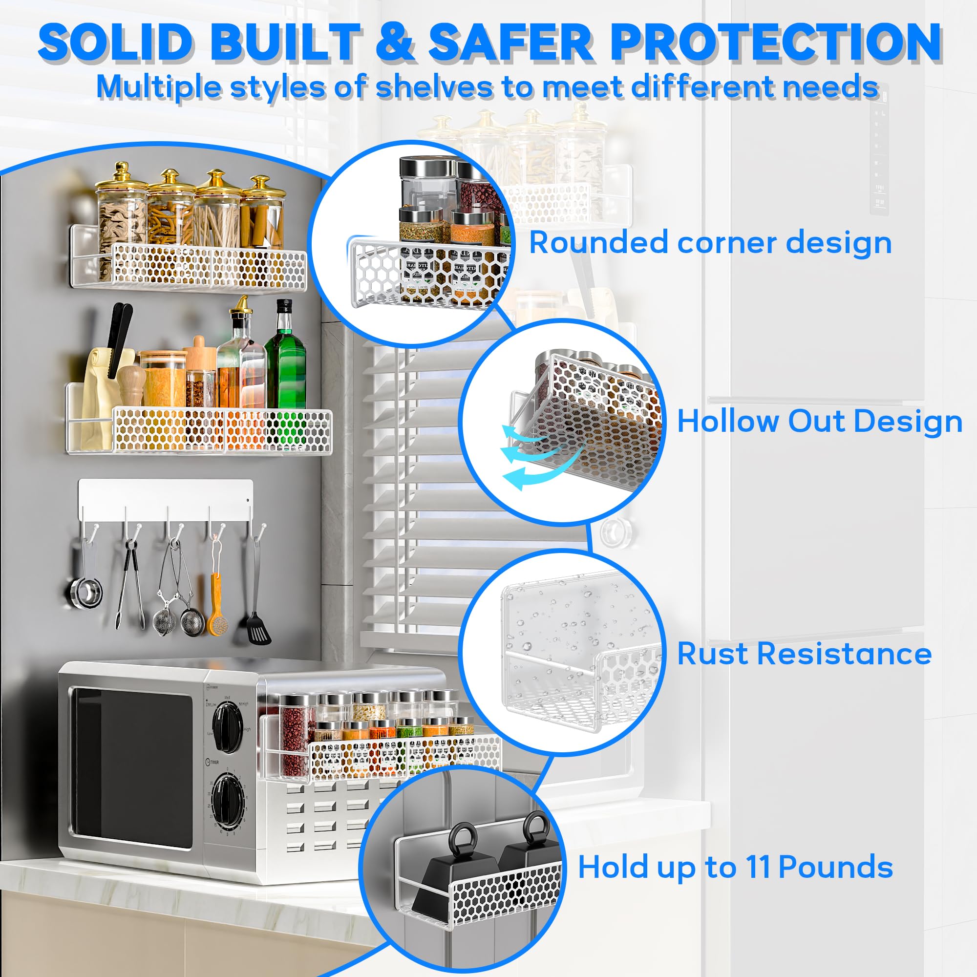 Bwesdero hook strip providing utensil storage in kitchen