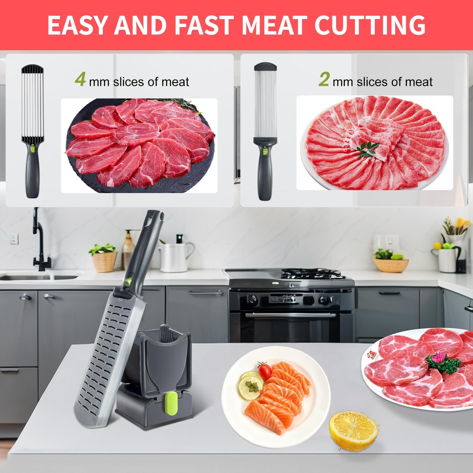 Bwhhoxi manual slicer adjustable thickness 2mm 4mm for versatile cuts